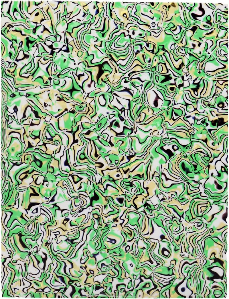 gonymask 3-Ply Guitar Pickguard 24x31DIY Material Blank Pick Guard Scratch Plate Sheet for Strat Tele Electric Guitar Jazz Precision Bass (Multicolored green shell) - Image 1